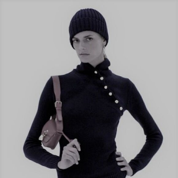 Ralph Lauren Collection Brown Italian Calf & Silver Accent Micro Shoulder Bag - Picture 1 of 16